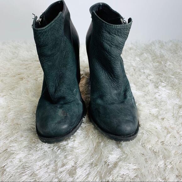 Aldo Genuine Black Leather Booties Sz 8.5 - Picture 5 of 8